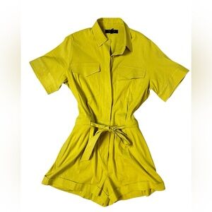 rag & bone Mustard Yellow Belted Jumpsuit Size 10